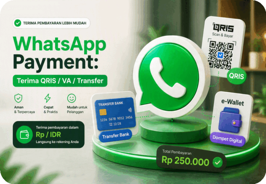 WhatsApp EDC: Cara Bayar QRIS, Virtual Account & Transfer Bank Tanpa Keluar Aplikasi